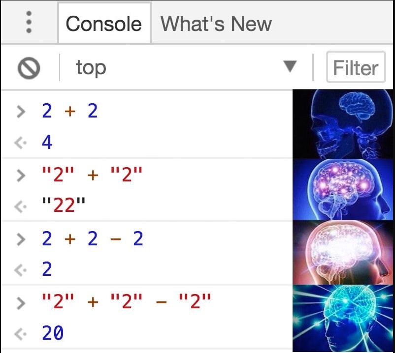 JavaScript adding and substracting numbers and strings